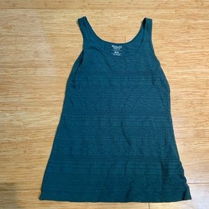 turquoise patterned fabric tank top